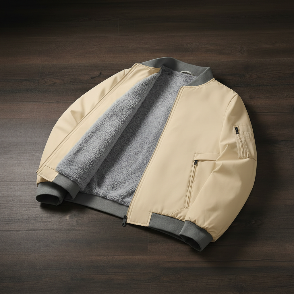 Bomber Jacket Fleece - Beige Crema