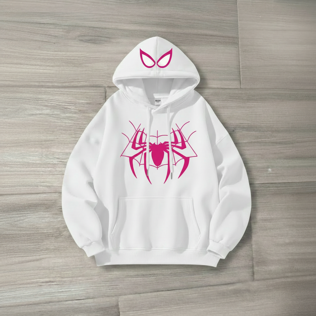 Hoodie Araña Telaraña Rosa