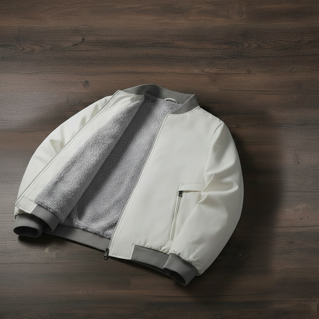 Bomber Jacket Fleece - Beige