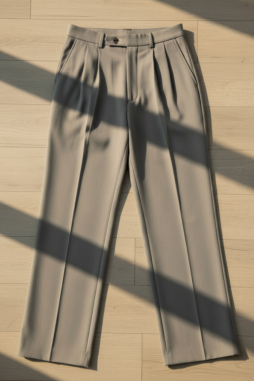 Pantalón Clásico de Pinzas - Gris