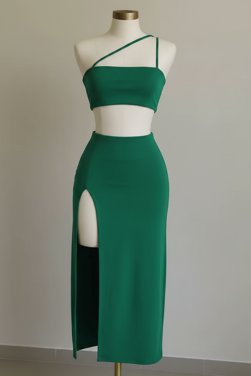 Conjunto Top Falda Maxi KMS - Blanco