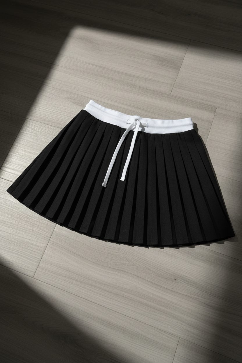 Falda Plisada KMS - Negro