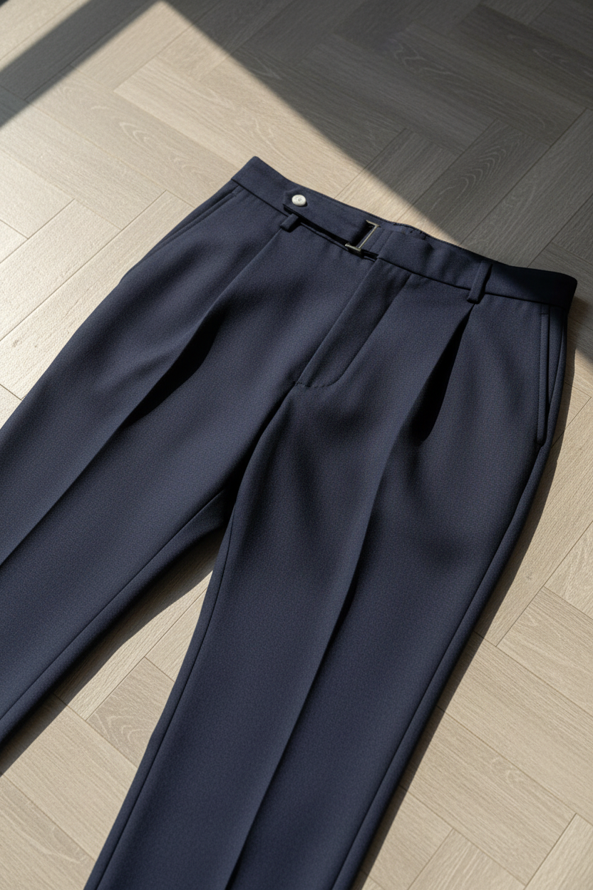 Pantalón Clásico con Hebilla - Azul Marino