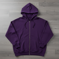 Hoodie Zip-Up Oversize Púrpura