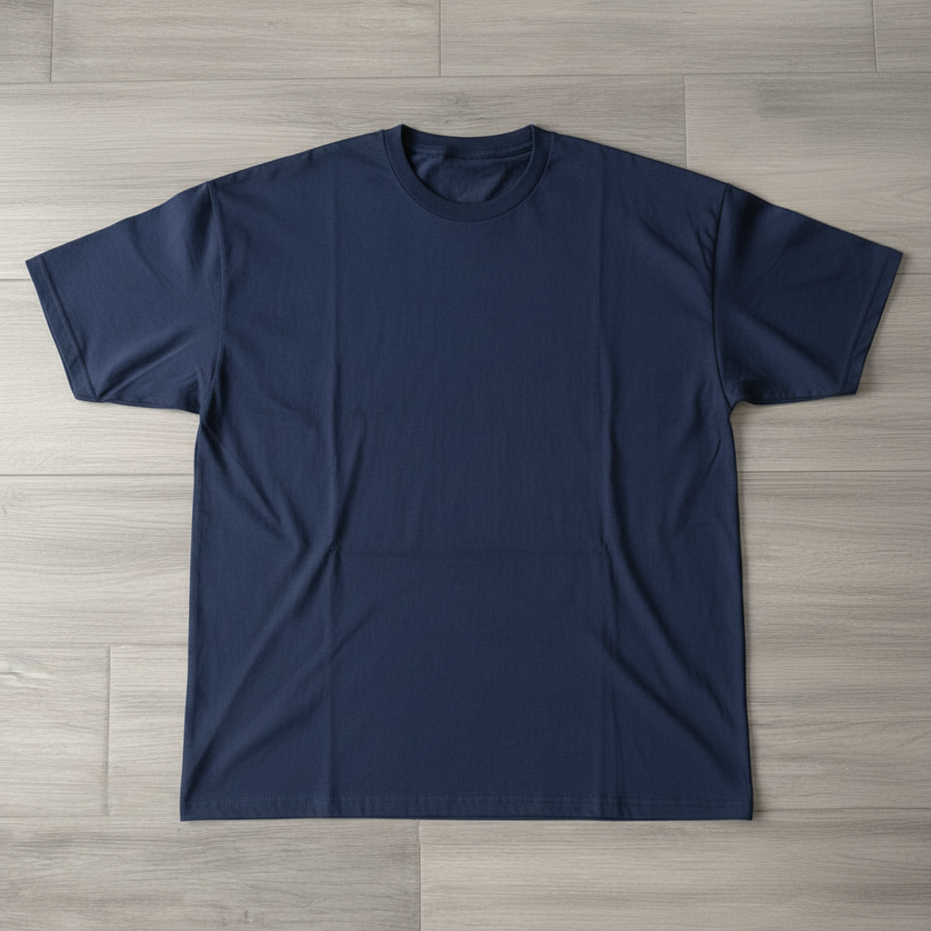 Camiseta Oversize Básica Azul Marino