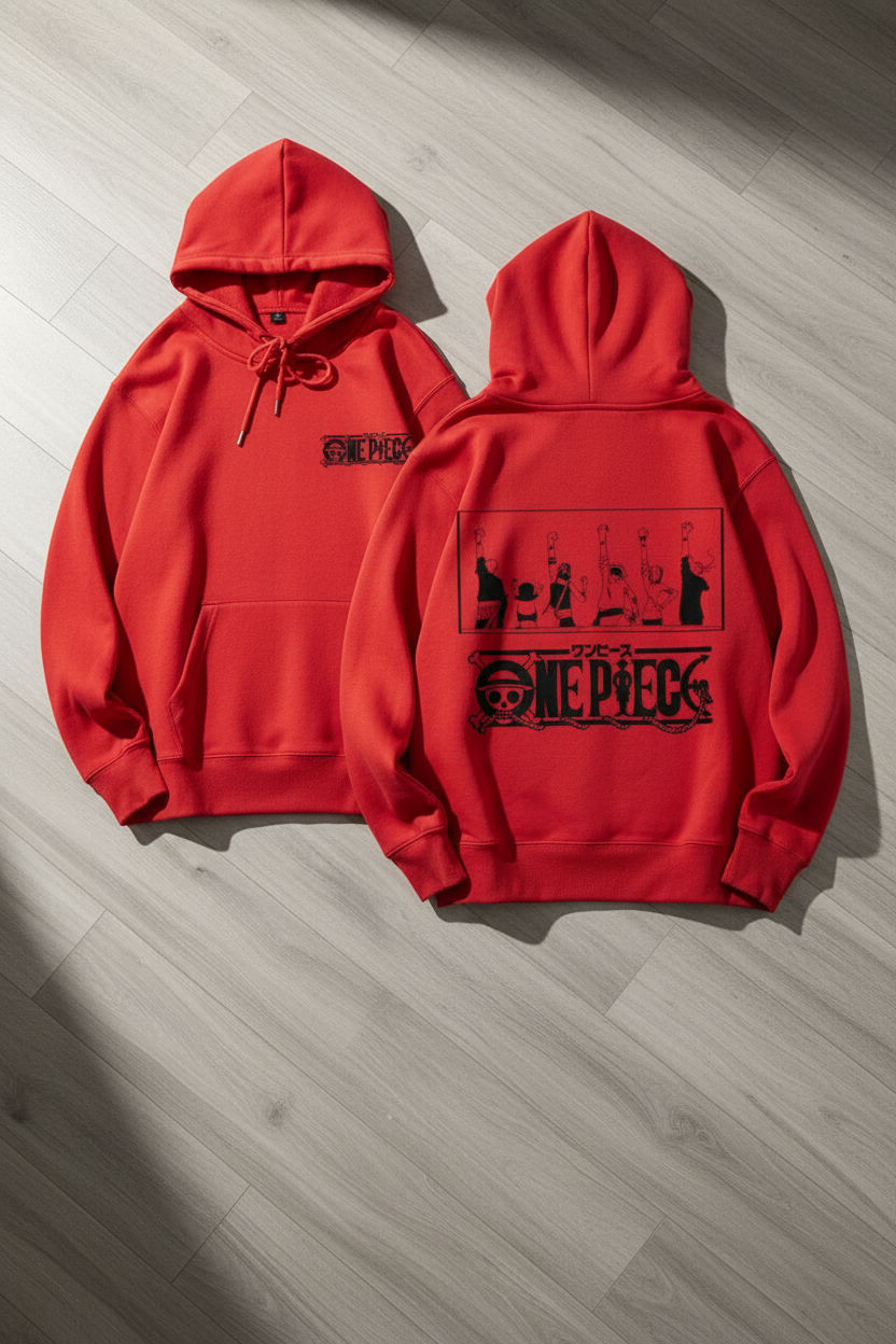 Hoodie One Piece Rojo