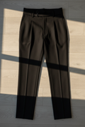 Pantalón Elegante con Banda y Hebilla - Negro