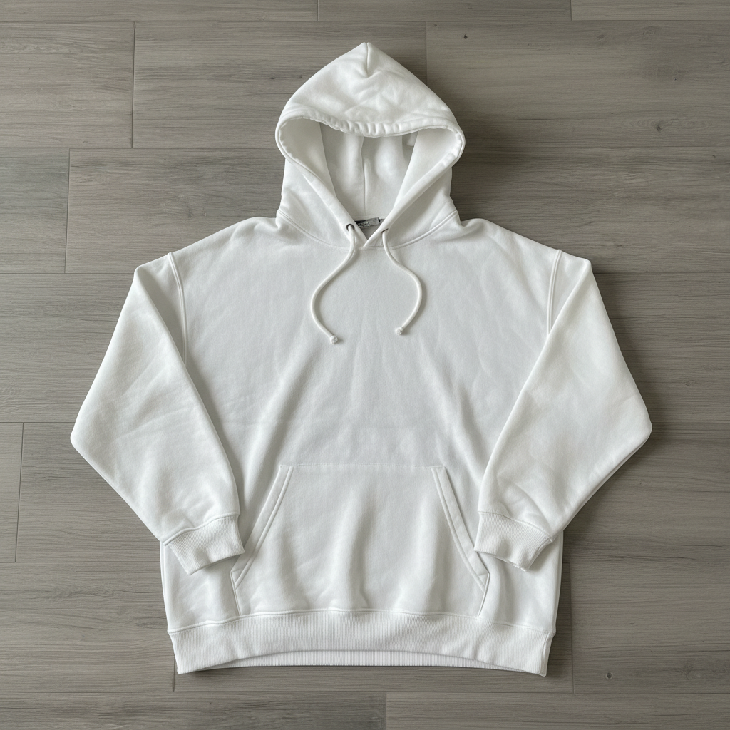 Hoodie Pullover Oversize Blanco