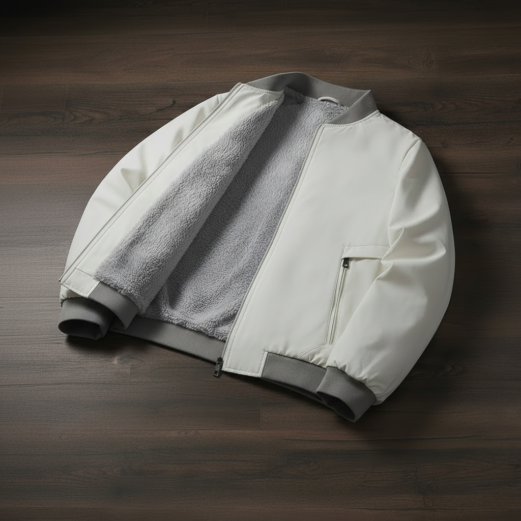 Bomber Jacket Fleece - Blanco