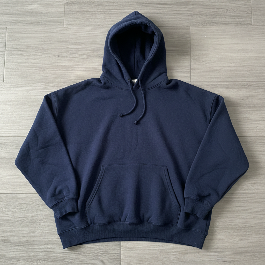 Hoodie Pullover Oversize Azul Marino