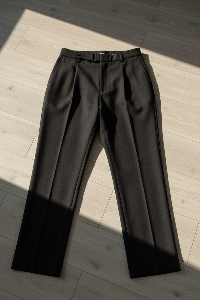 Pantalón Clásico con Hebilla - Negro