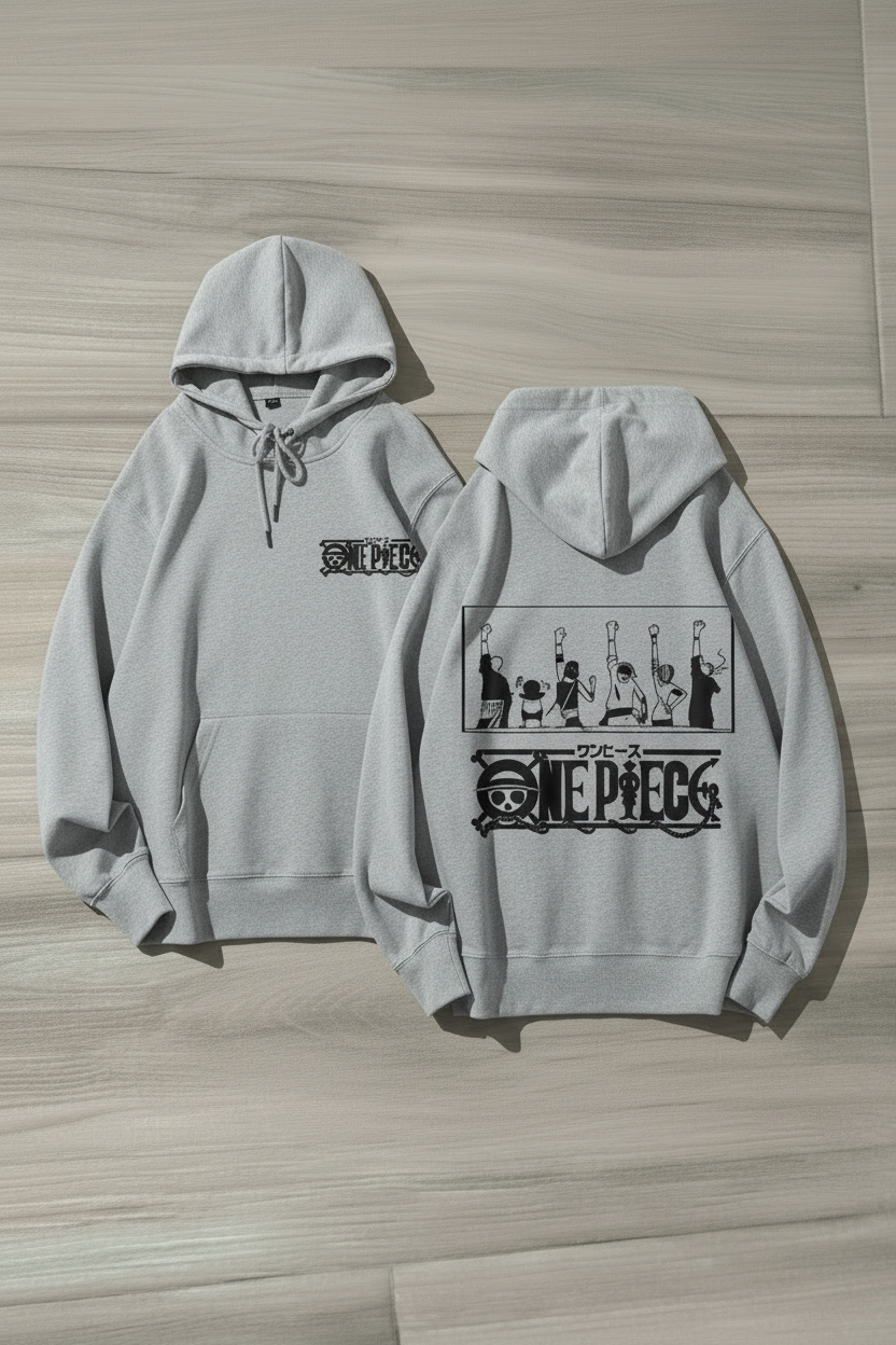 Hoodie One Piece Gris