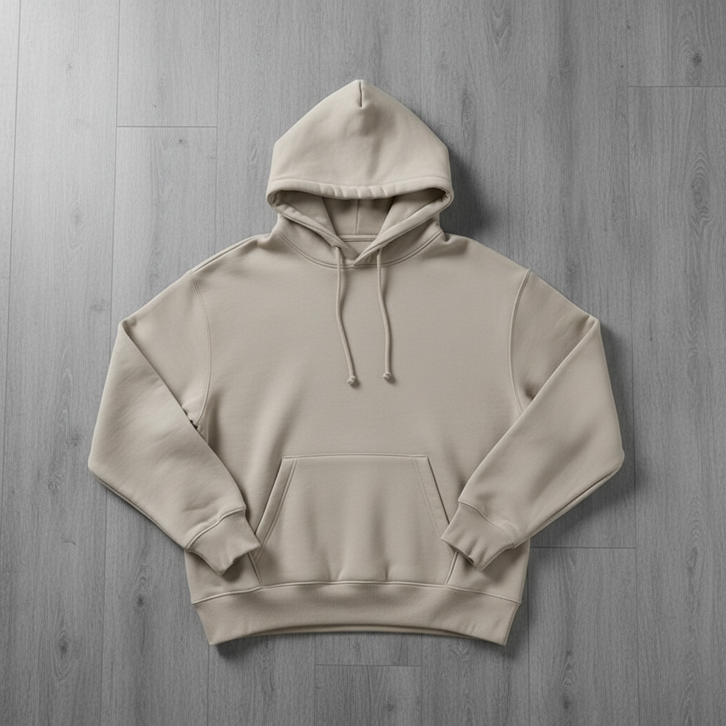 Hoodie Pullover Oversize Beige