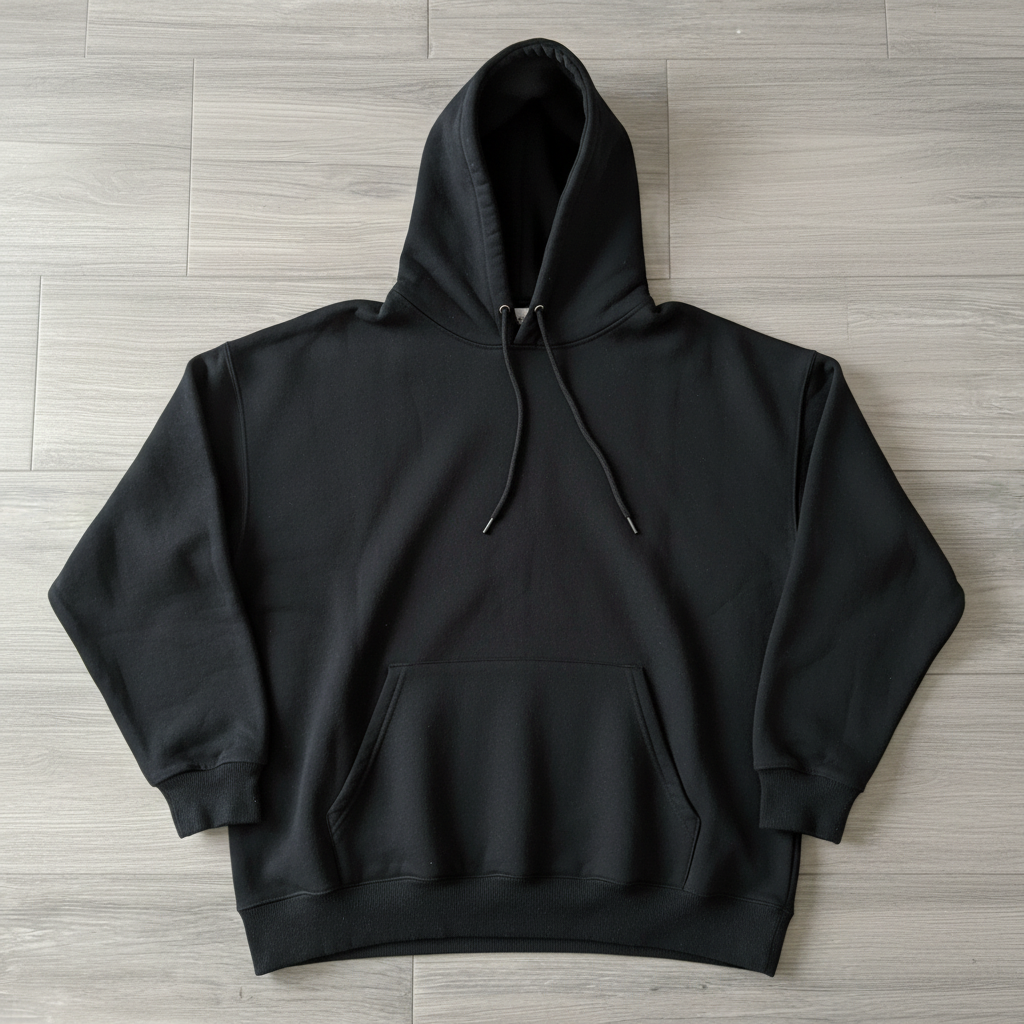 Hoodie Pullover Oversize Negro