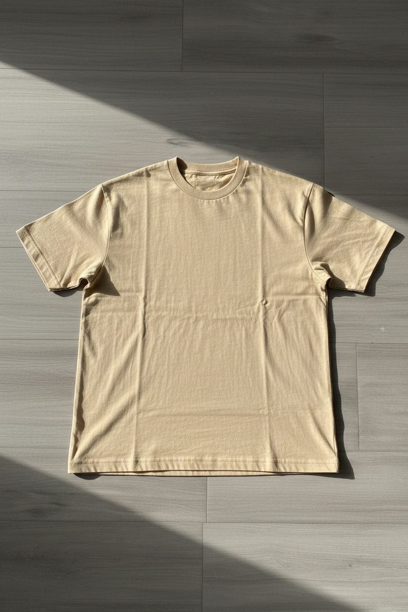 Camiseta Premium Essential - Beige Crema