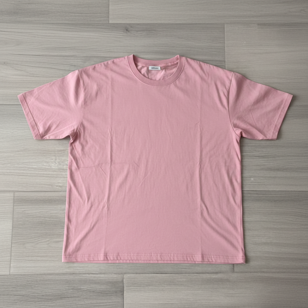 Camiseta Oversize Básica Rosa