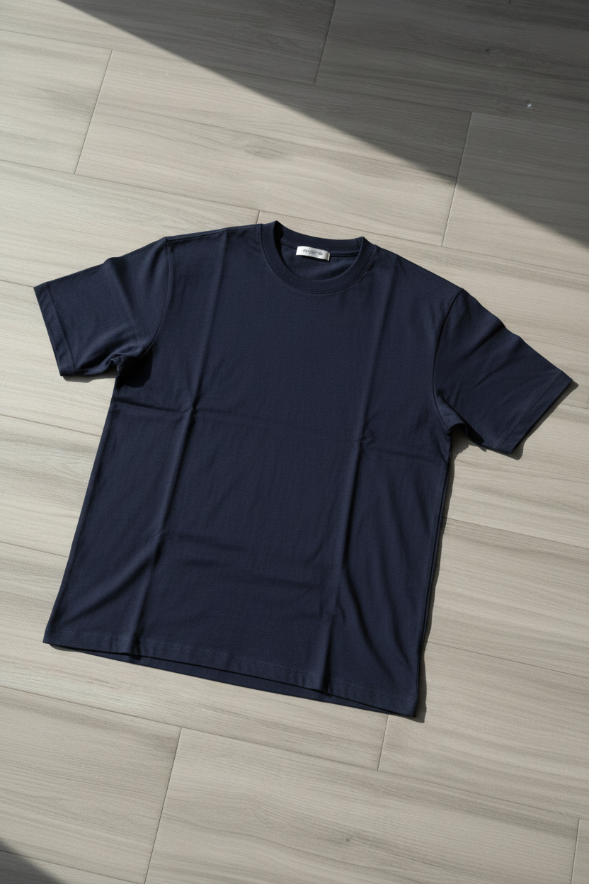 Camiseta Premium Essential - Azul Marino