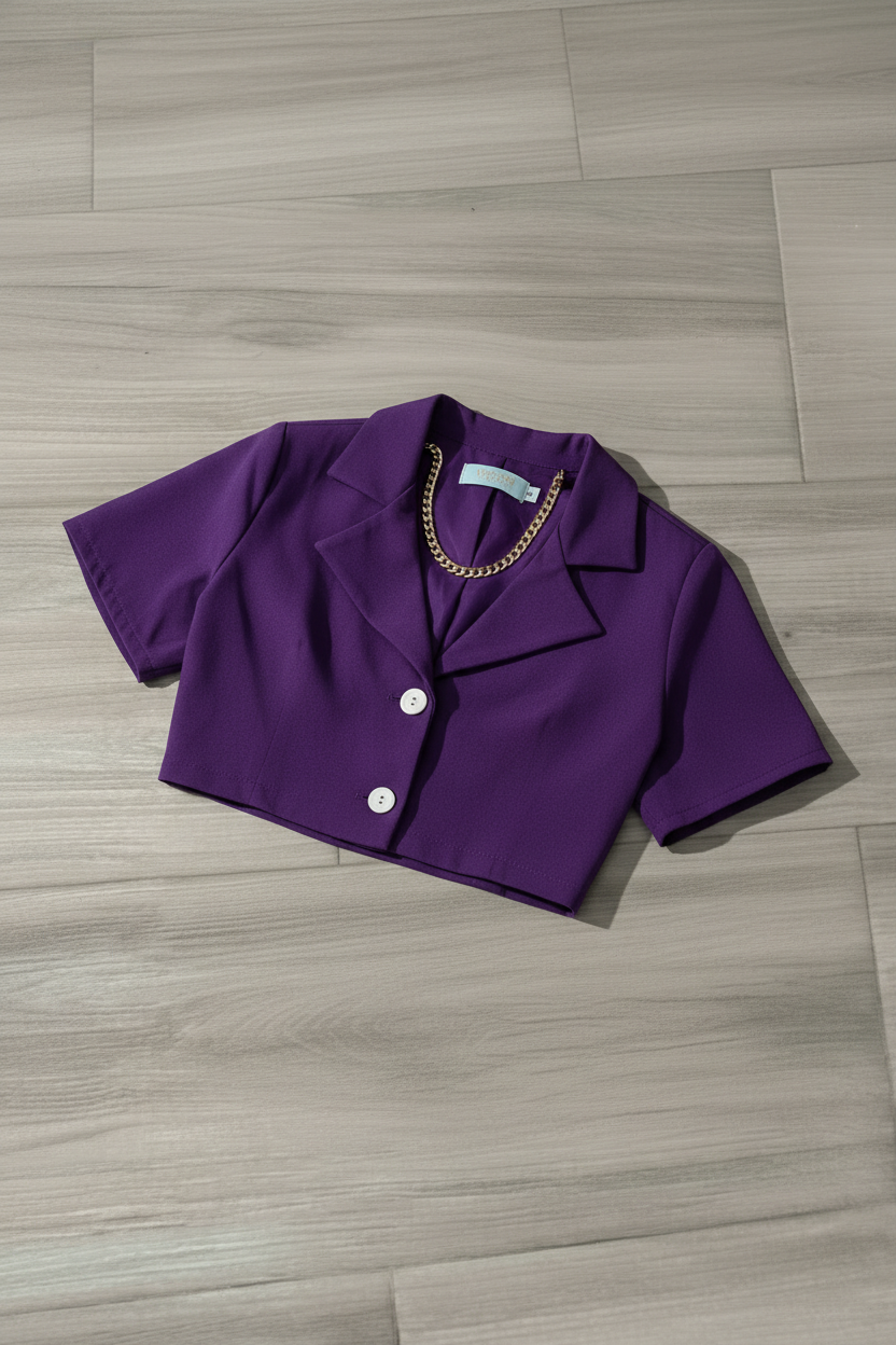 Bluza Crop KMS - Púrpura