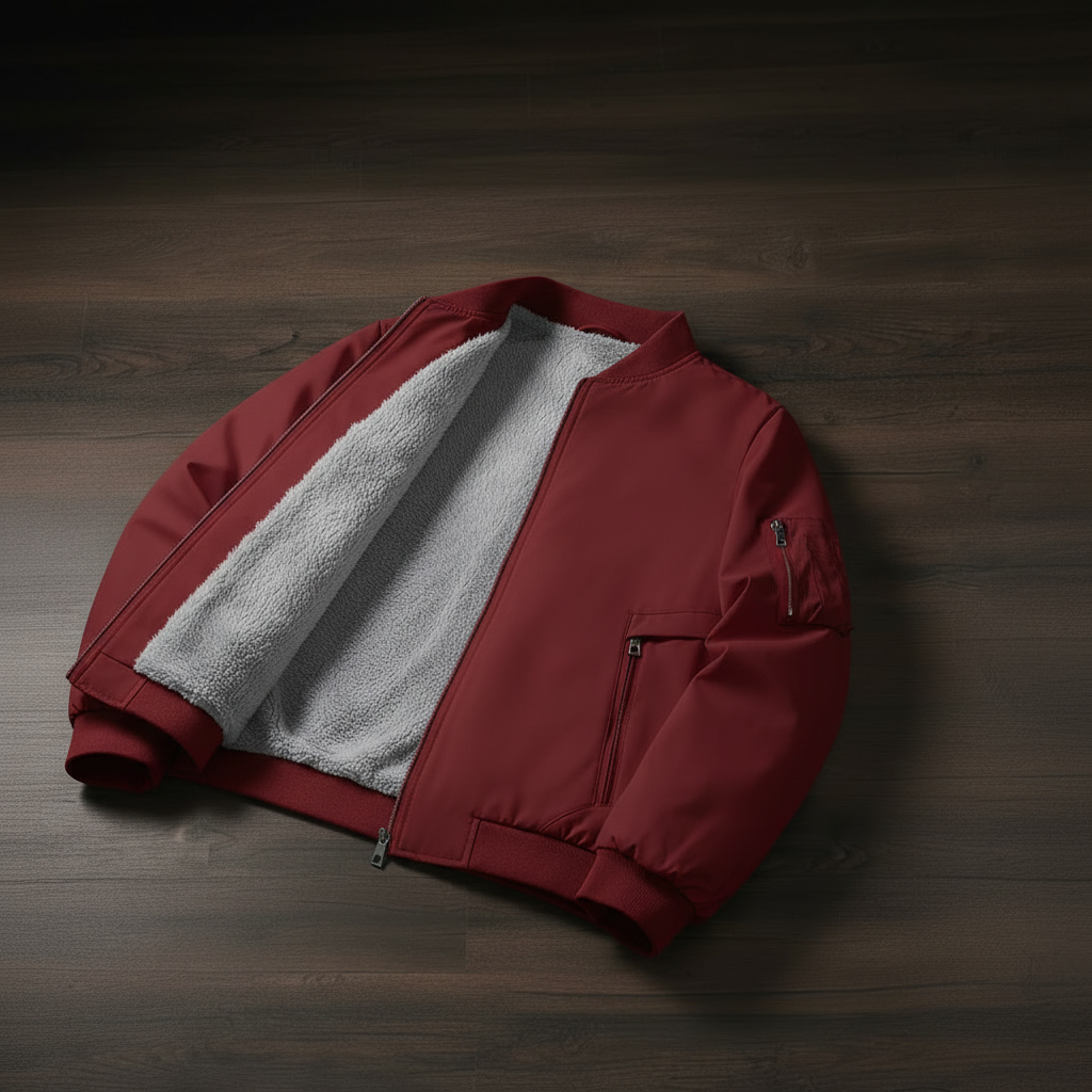 Bomber Jacket Fleece - Rojo