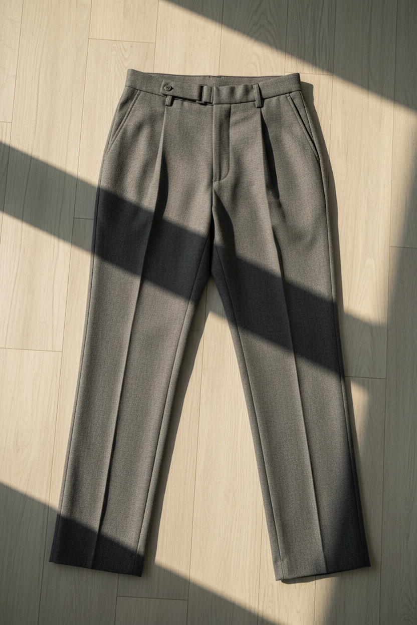 Pantalón Clásico con Hebilla - Gris
