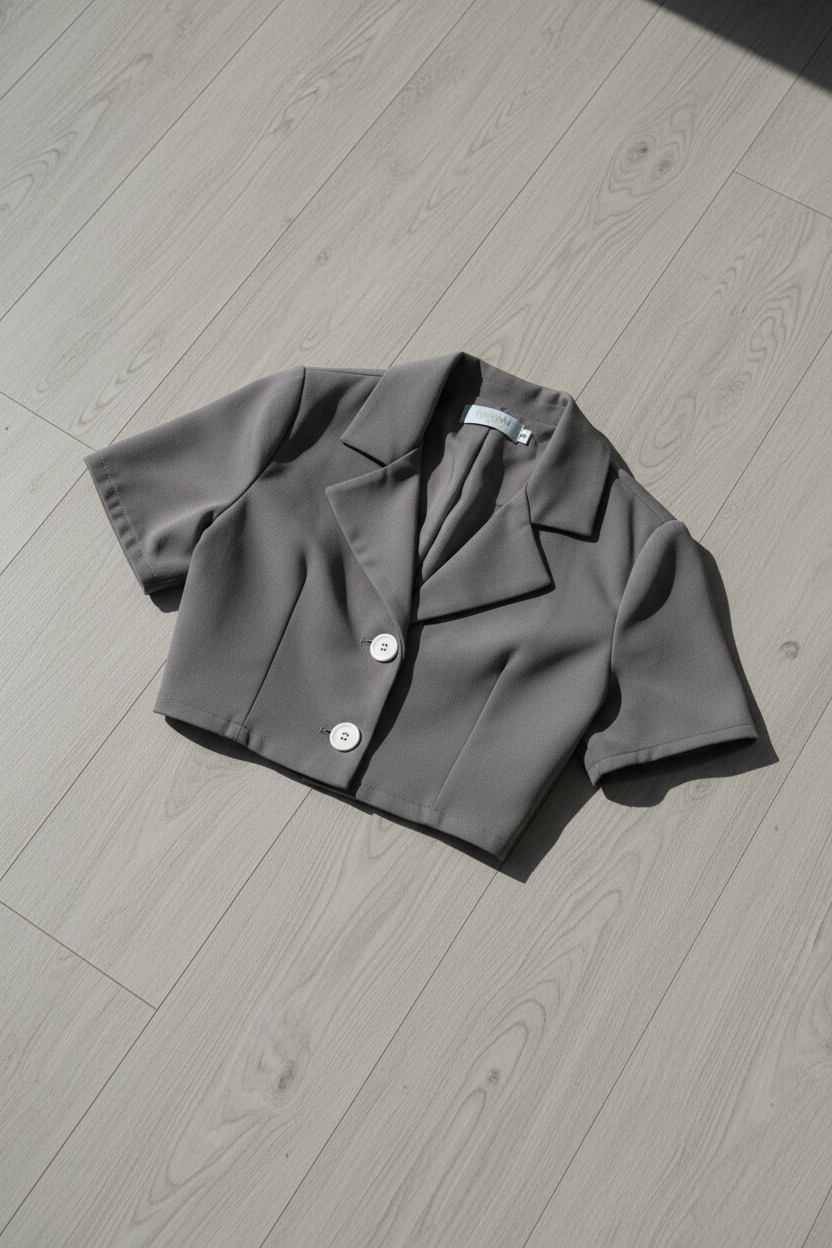 Bluza Crop KMS - Gris