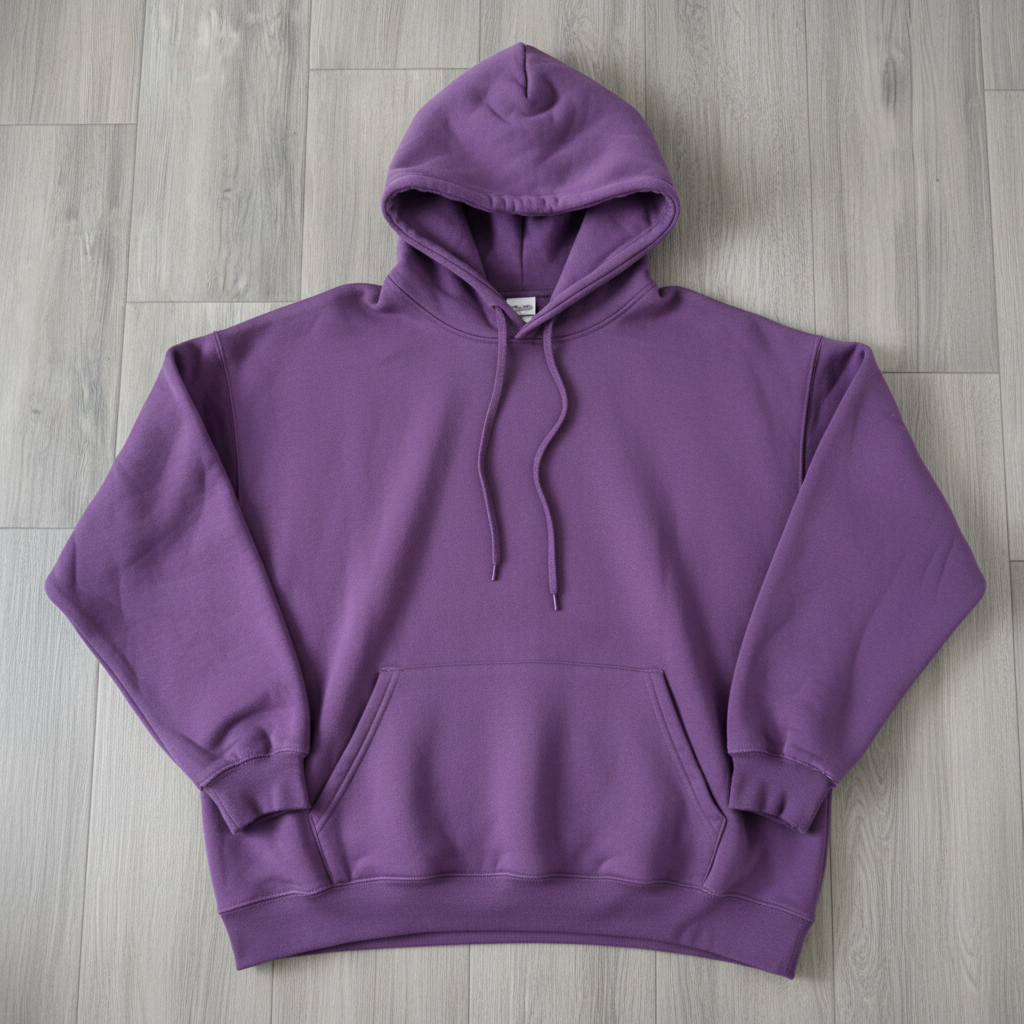 Hoodie Pullover Oversize Púrpura
