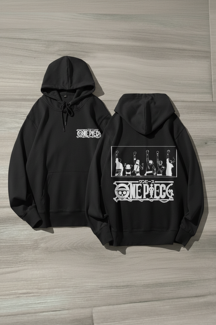 Hoodie One Piece Negro