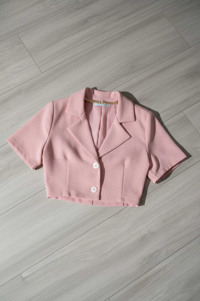 Bluza Crop KMS - Rosa Bebé