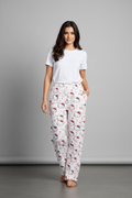 Pijama Hello Kitty - Camiseta blanca + Pantalón blanco
