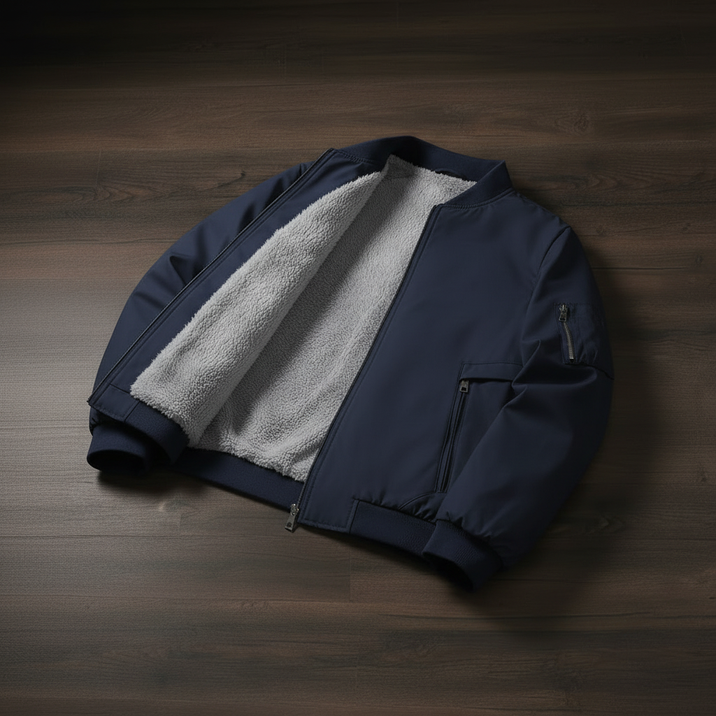 Bomber Jacket Fleece - Azul Marino