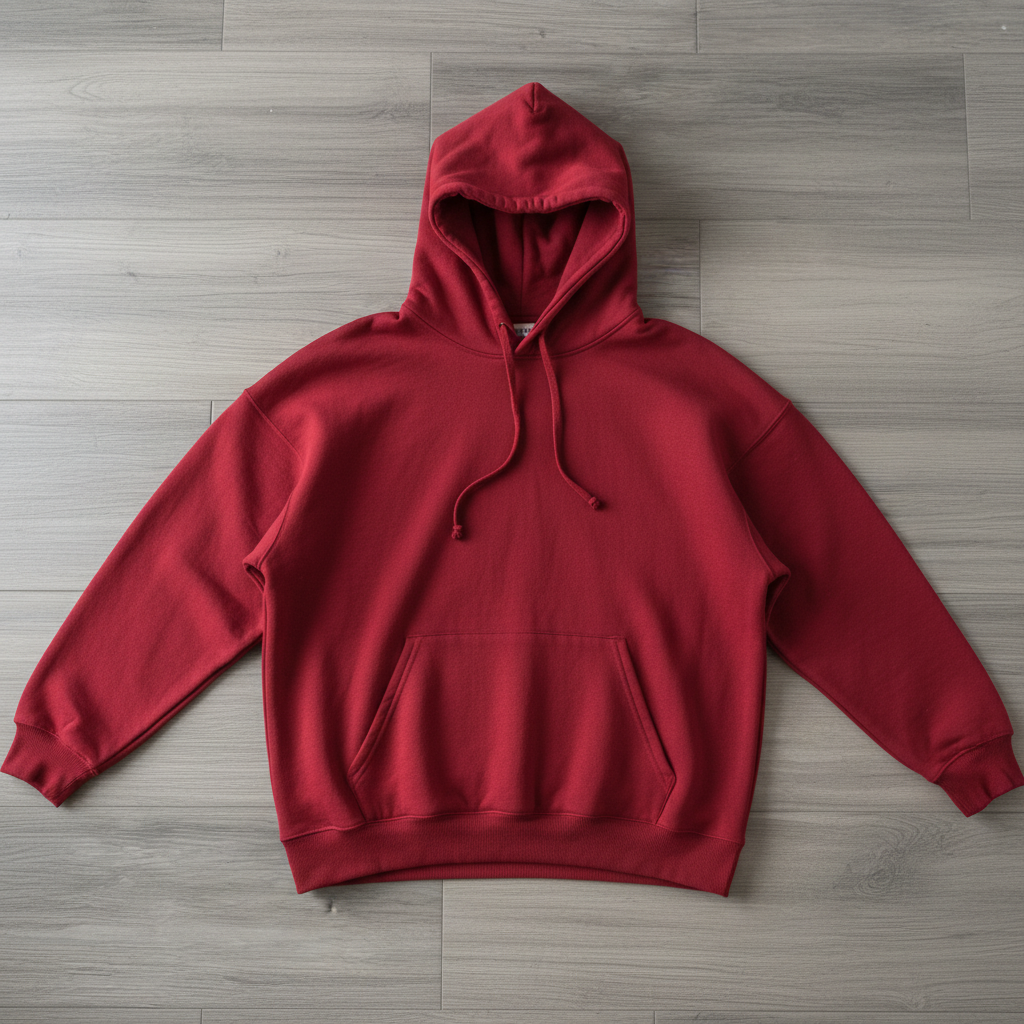 Hoodie Pullover Oversize Rojo