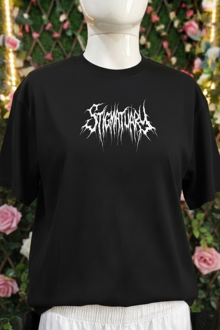 Stigmatuary tee on mannequin